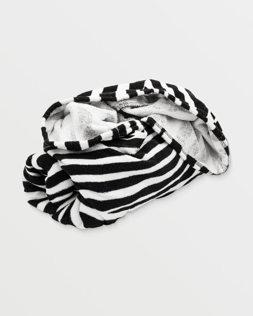 Poncho à Capuche - WHITE BLACK