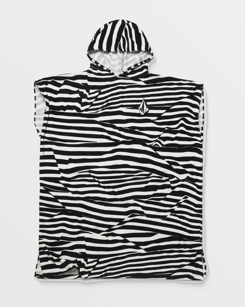 Poncho à Capuche - WHITE BLACK