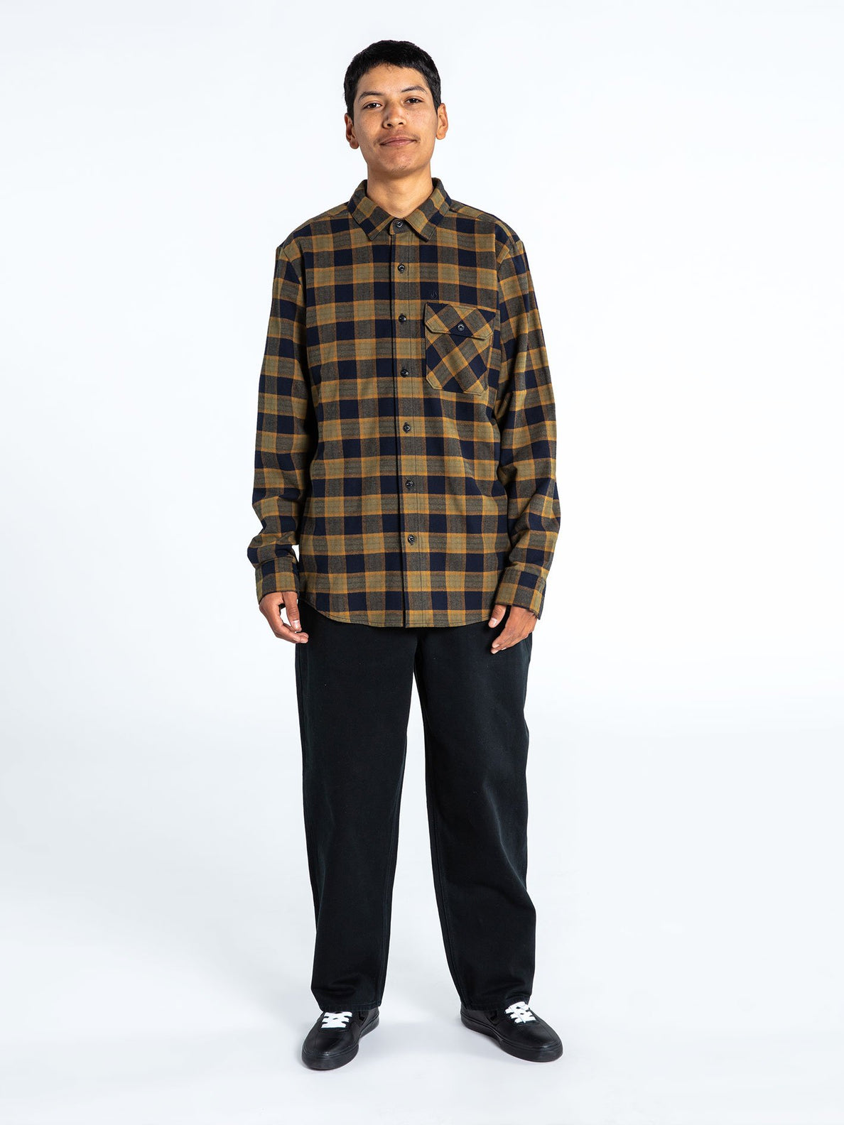 SHADOWS FLANNEL LS (A0542103_NVY) [1]