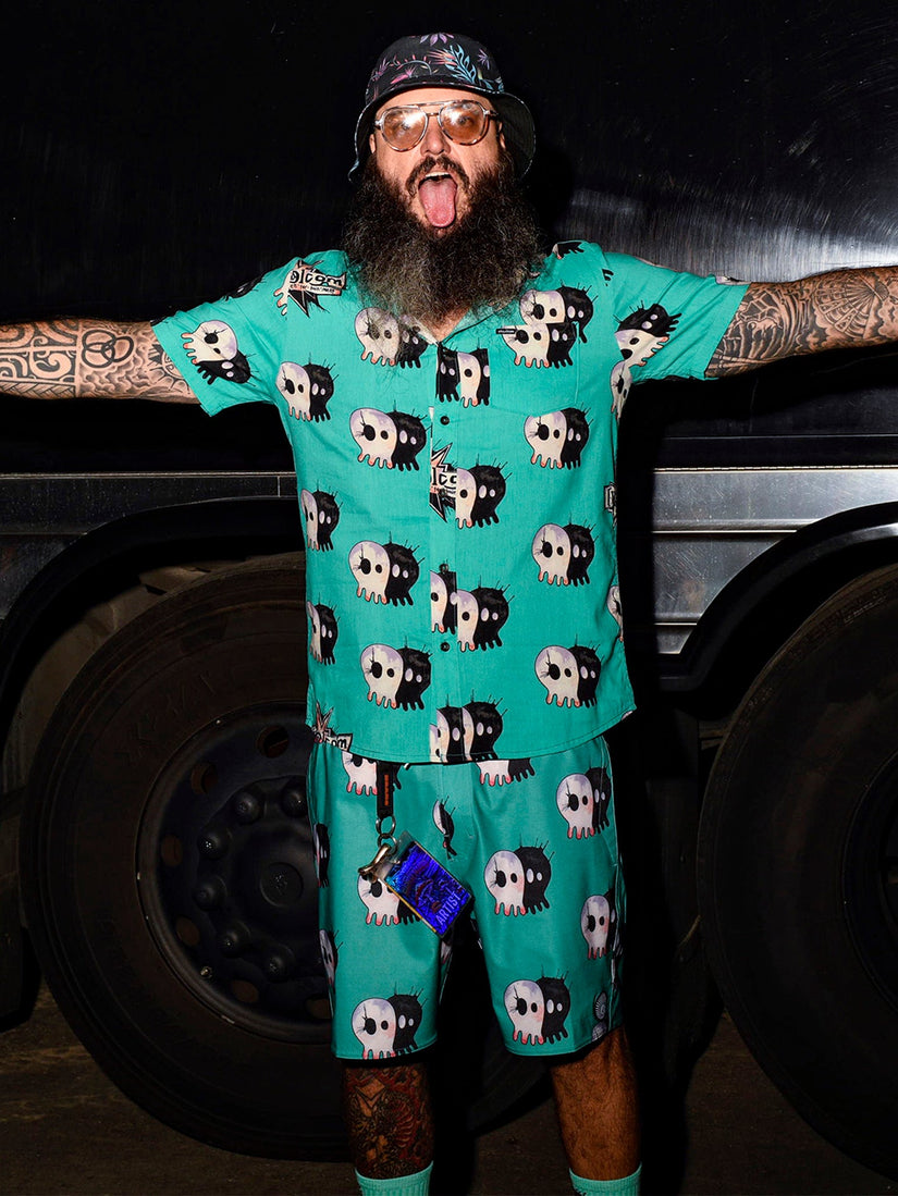 Short de bain V Ent Pepper Stoney 17" - SCRUBS GREEN