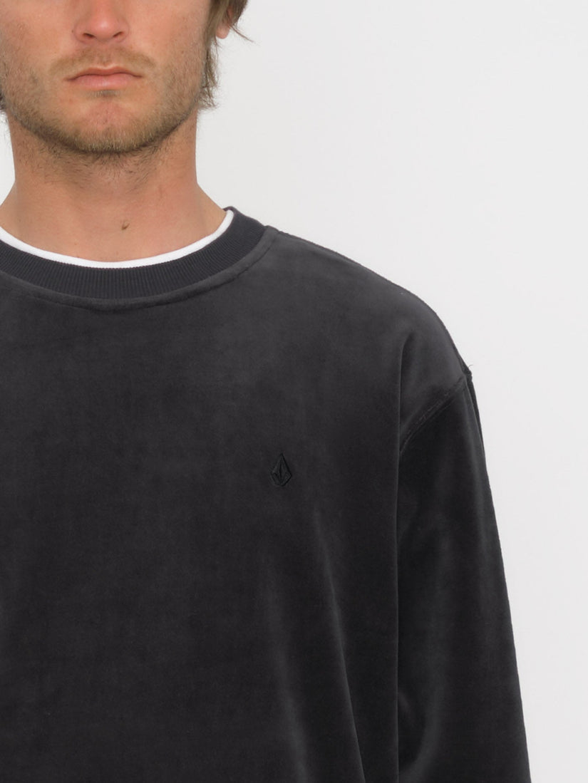 SINGLE STONE VELVET CREW (A4612410_BLK) [1]