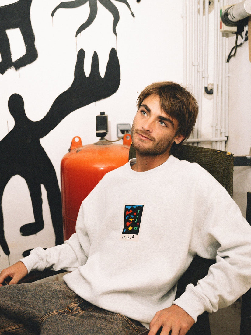Sweatshirt Arthur Longo - BONE HEATHER