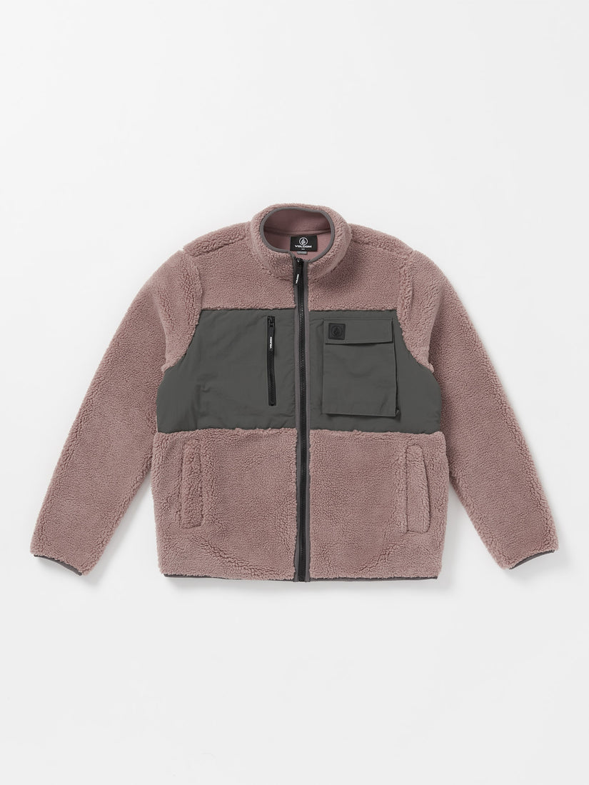 Veste Sherpa à Carreaux Volcom Woodlake - Taille M, Coupe Regular - Style Grand-père Boutonné, Extérieur Western