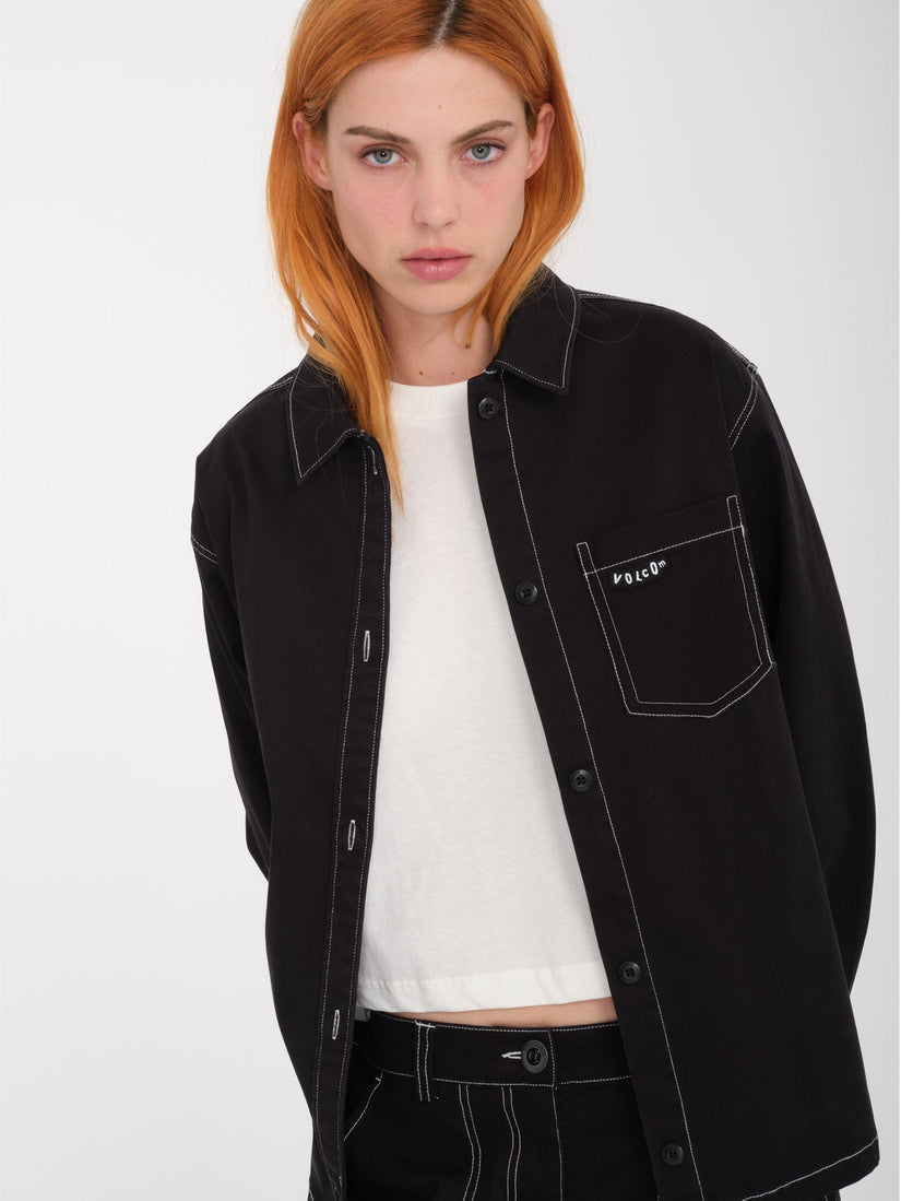 STONE KRAFT SHIRT LS (B0512403_BLK) [F]