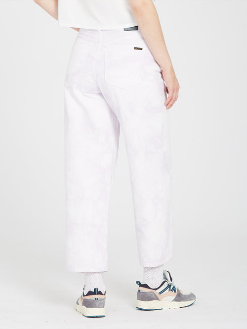 Jean Femme Volcom Taille 28 - Coupe Droite, Délavé Moyen, Basse Taille, Occasion Très Bon état