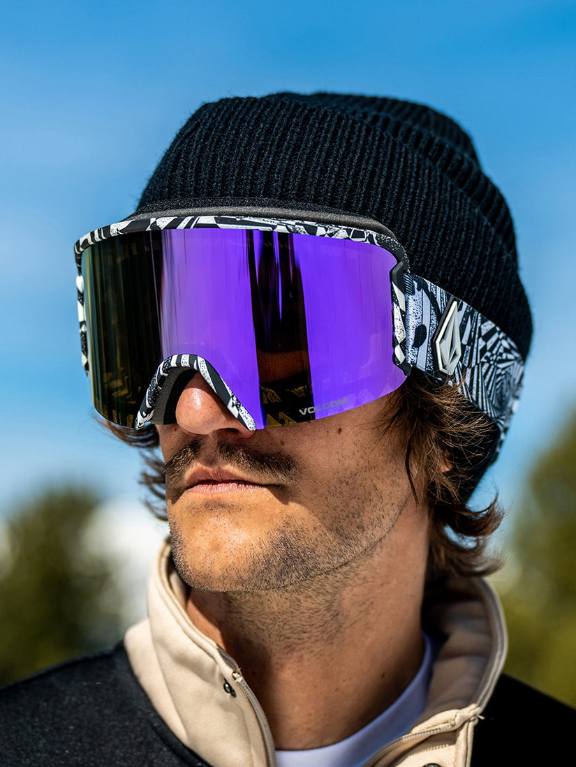 Masque de snow Garden Op Art (+ écran bonus Yellow Chrome) - PURPLE CHROME