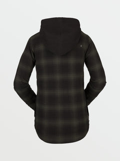Hooded Flannel Jacket - BLACK GREEN (H1652200_BGR) [B]