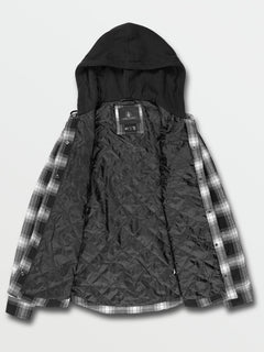 Hooded Flannel Jacket - BLACK (H1652200_BLK) [1]