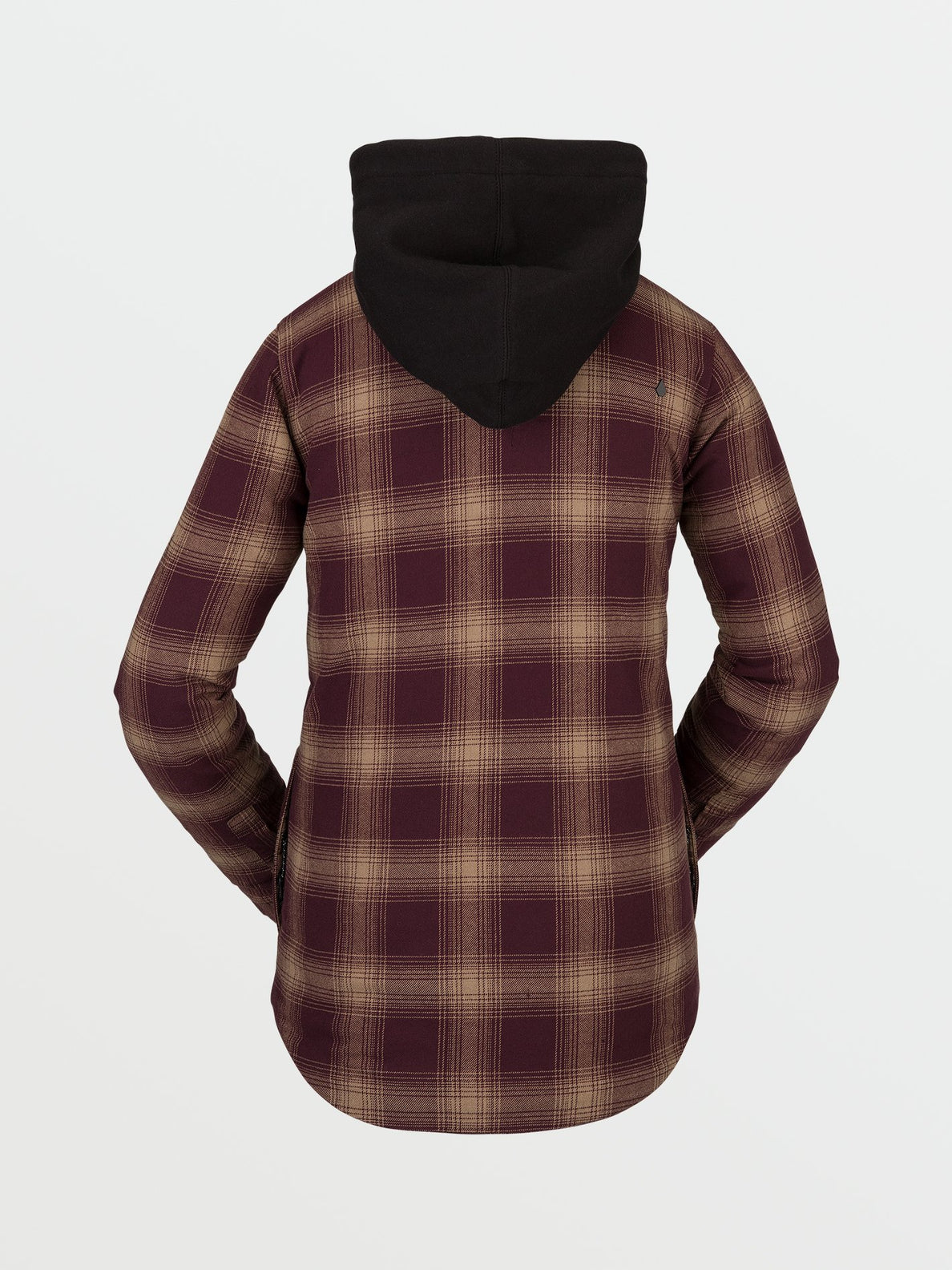Hooded Flannel Jacket - MERLOT (H1652200_MER) [B]