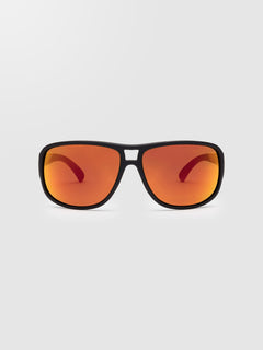 Stoke Matte Black Sunglasses (Heat Mirror Lens) - HEAT MIRROR (VE00500109_0000) [F]